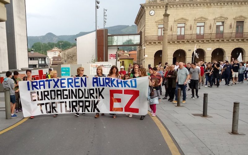 Iratxe Sorzabalen aldeko manifestazioa.