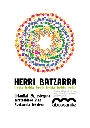 Abotsanitz Herri batzarra kartela