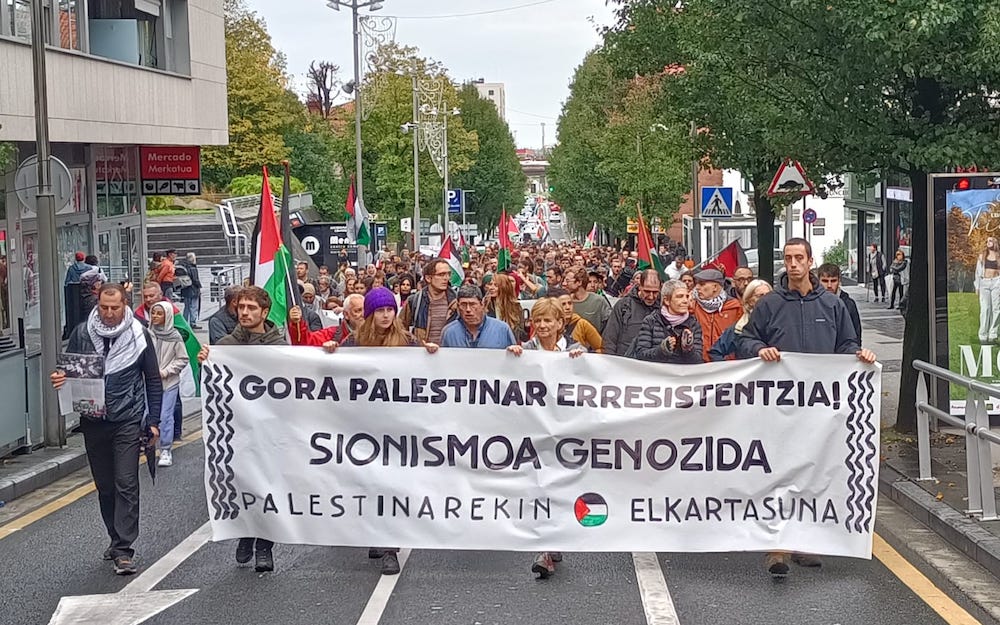 manifestazioa palestinarekin elkartasuna hendaia irun