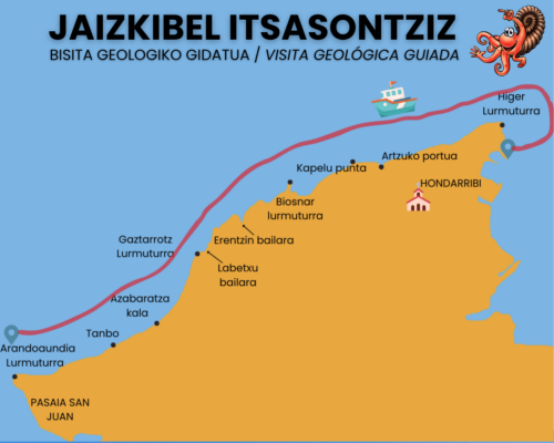 LUBERRI MUSEOarekin JAIZKIBEL ITSASONTZIZ bisita geologiko gidatua